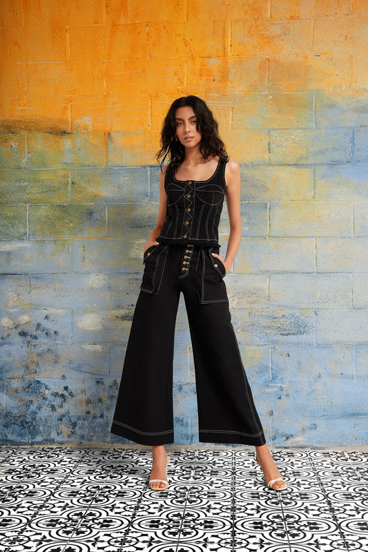 Erika Wide Leg Denim Pants