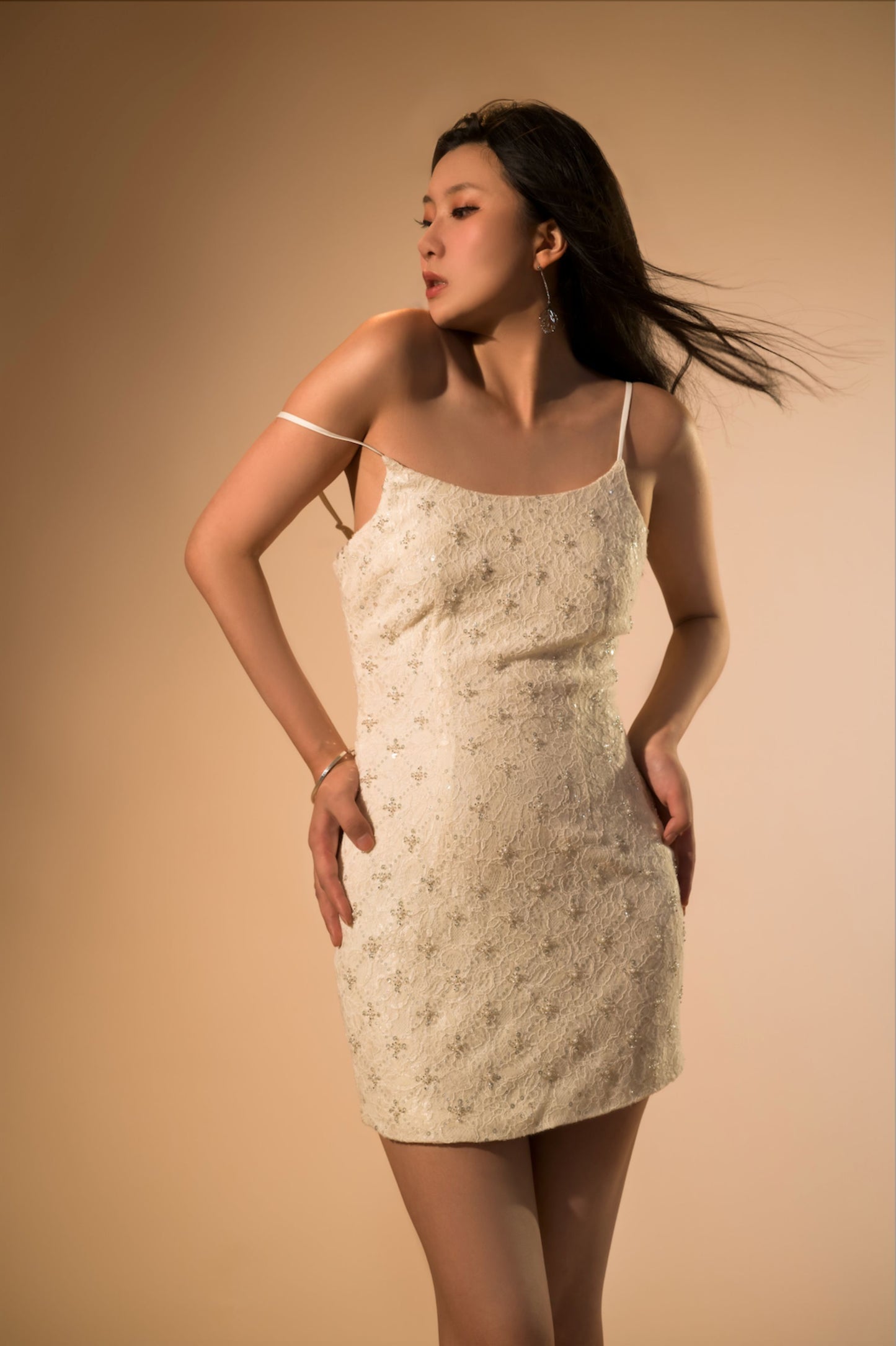 Pearl White Mini Dress