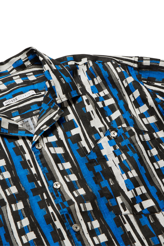 Edona Klein Blue Printed Shirt