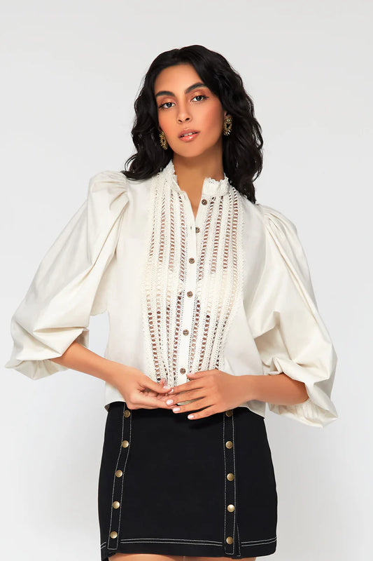 Eva Cotton Lace Blouse