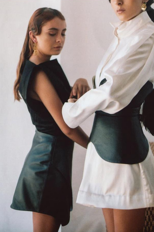 Sebastian Leather Mini Skirt