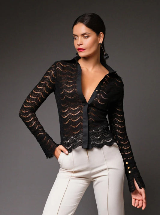Joan Sheer Lace Top