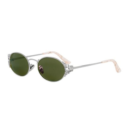 Laurel Oval Sunglasses Green
