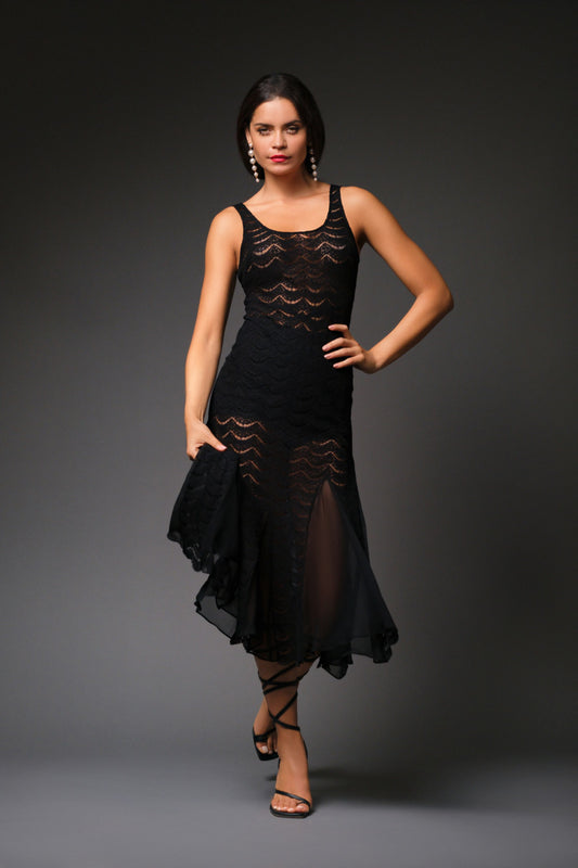 Rachael Sheer Lace Dress