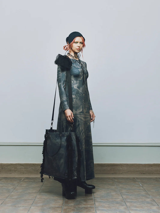 Fringed Tattoo 2-Way Large Bag