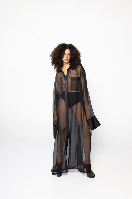 Longline Button-Down Shirt