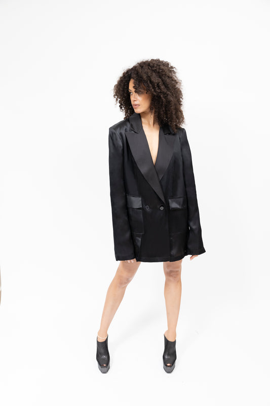 Satin Organza Zoom Blazer