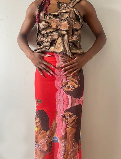 "Only You Could Tell" Mesh Skirt