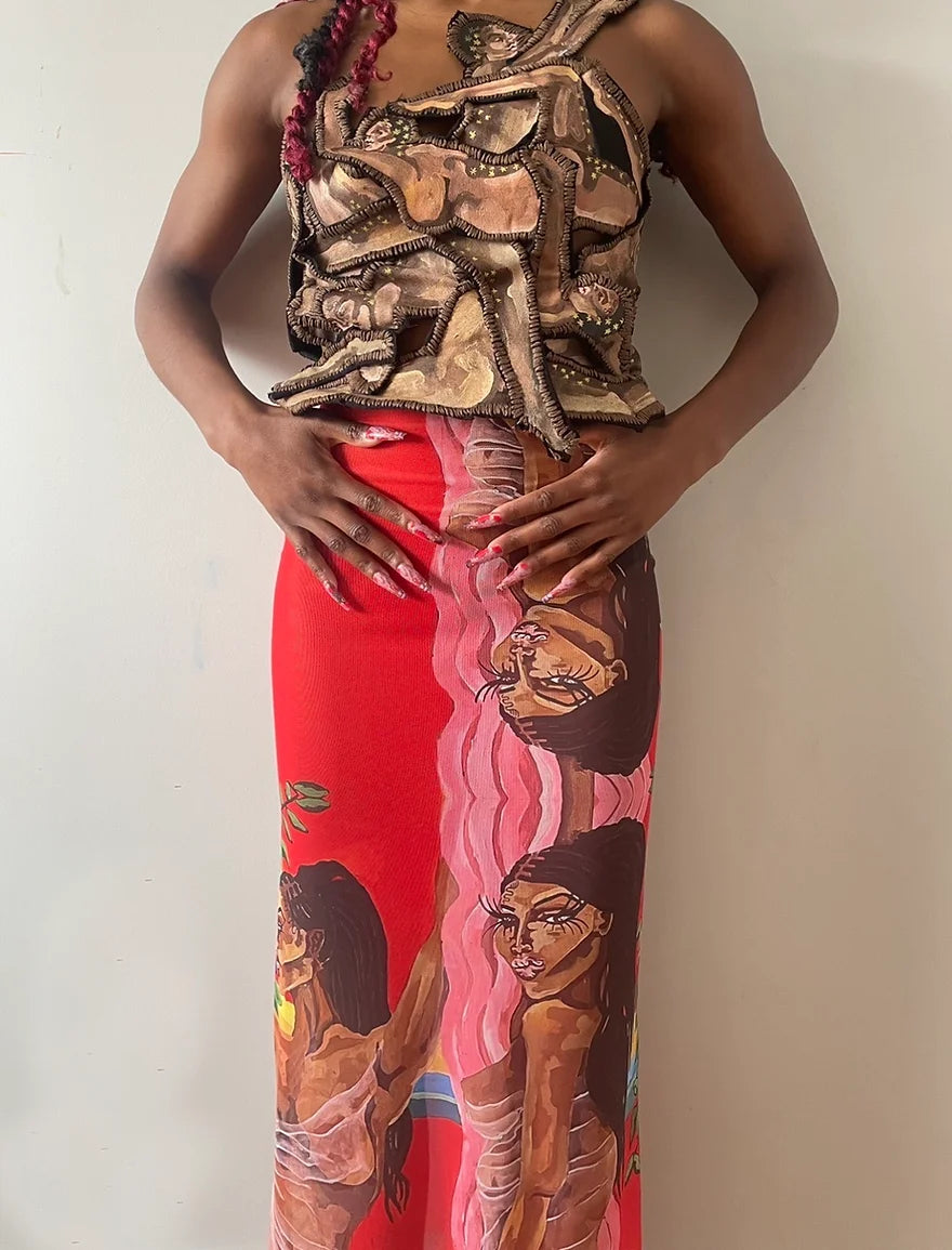 "Only You Could Tell" Mesh Skirt