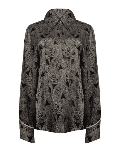 Chris Front Tie Silk Shirt