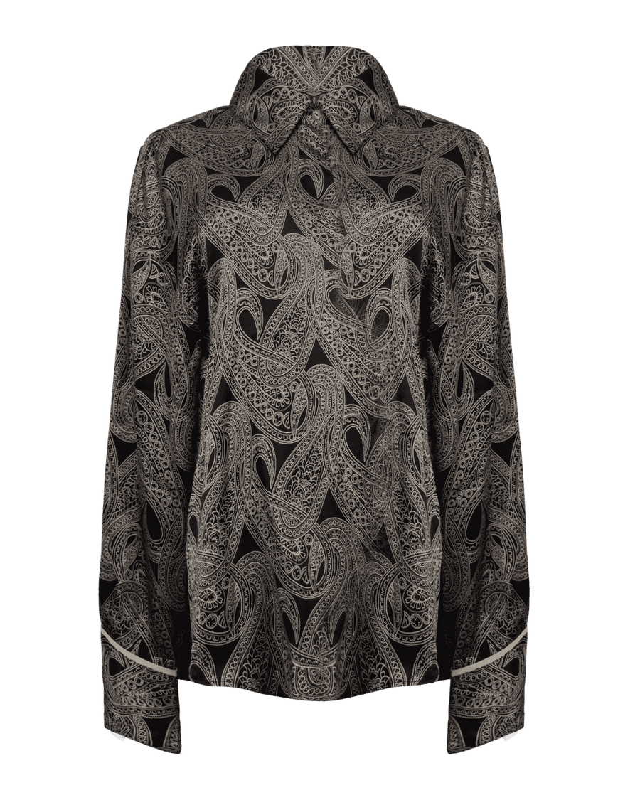 Chris Front Tie Silk Shirt