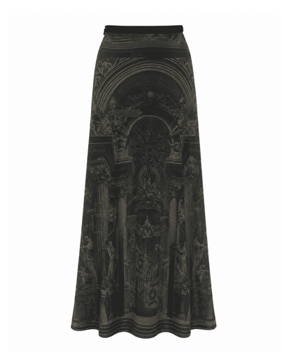 Tattoo Flared Skirt