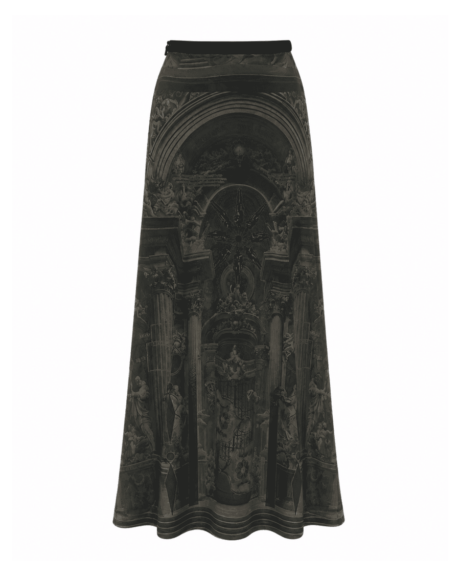 Tattoo Flared Skirt