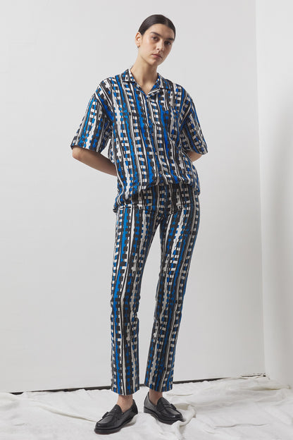 Edona Klein Blue Printed Shirt