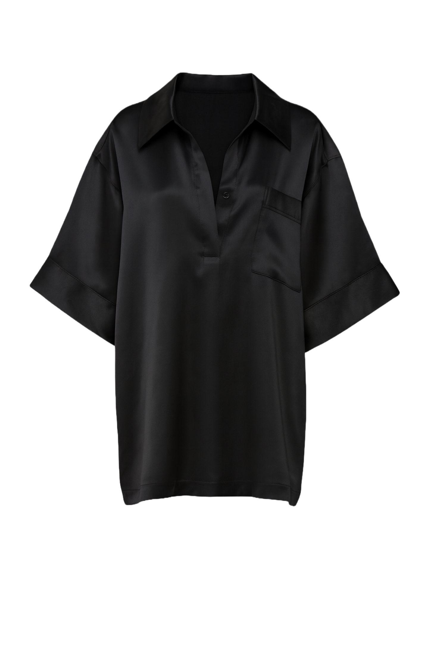 Satin Organza Monogram Sleep Shirt