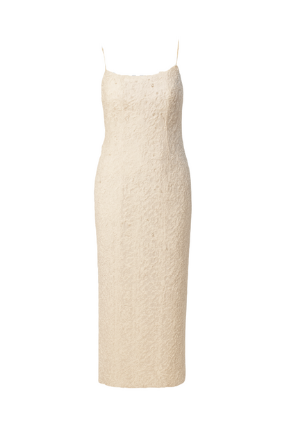 Pearl White Midi Dress
