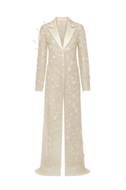 Ivory Fairy Crane Blazer