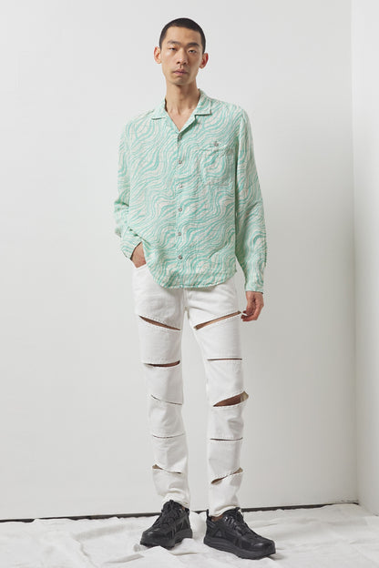 Epsom Green Printed Shirt