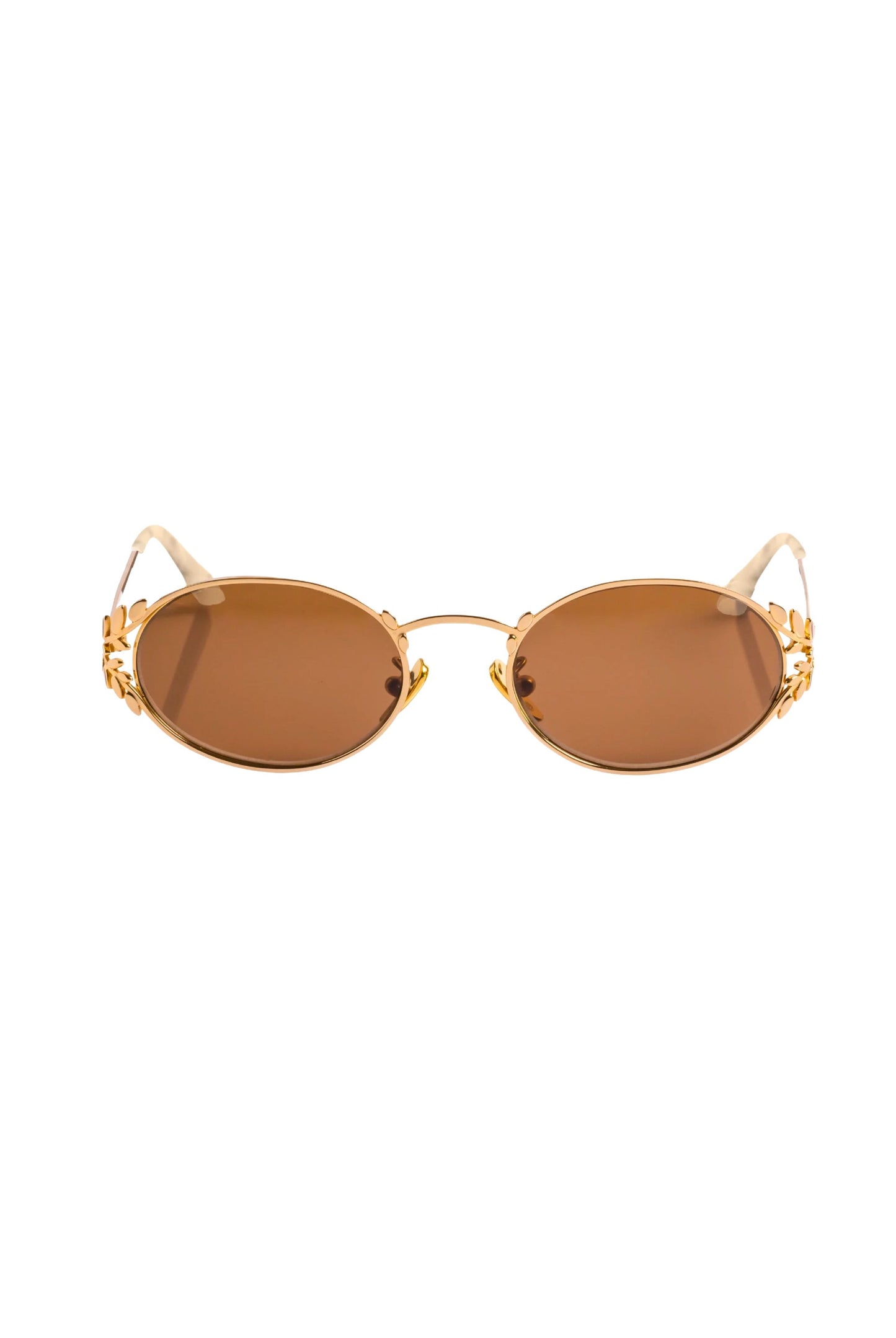 Laurel Oval Sunglasses Brown