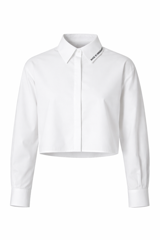 Cindy Castro "Made by Immigrants" Embroidered Button Down Shirt