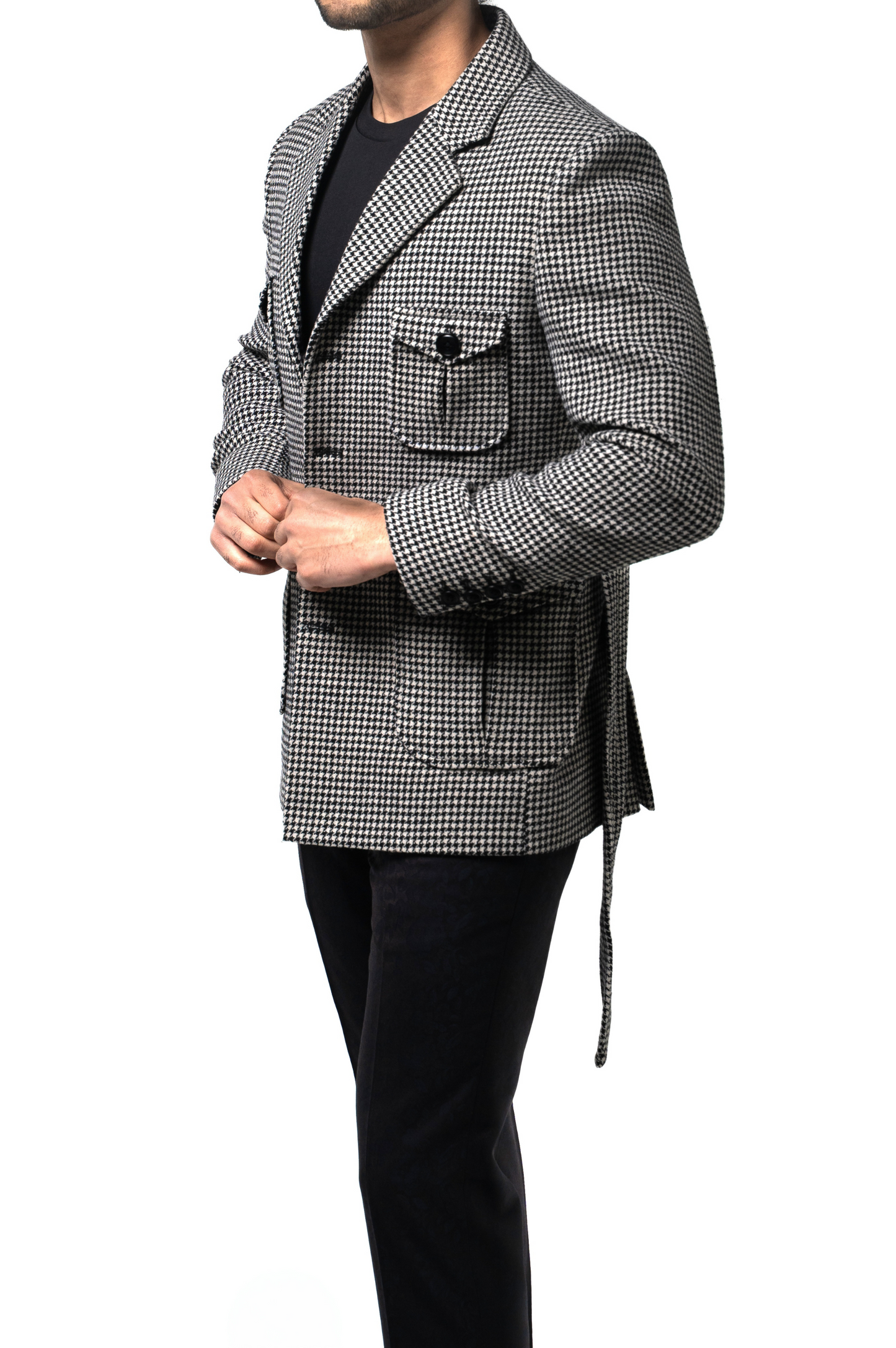 Houndstooth Safari Jacket