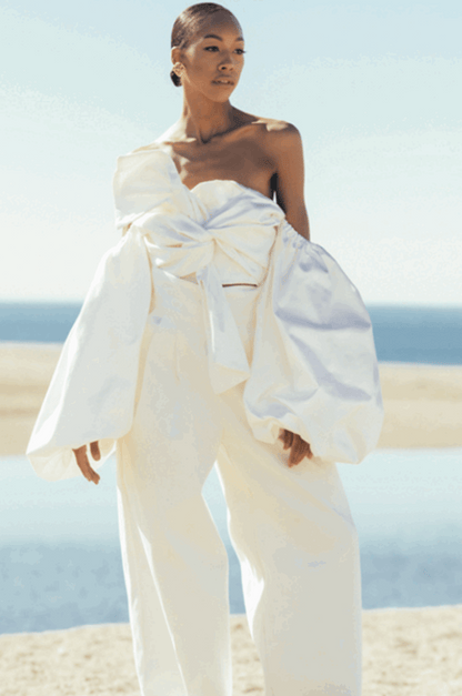 Wide Leg Trouser White