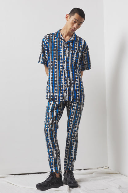 Edona Klein Blue Printed Shirt