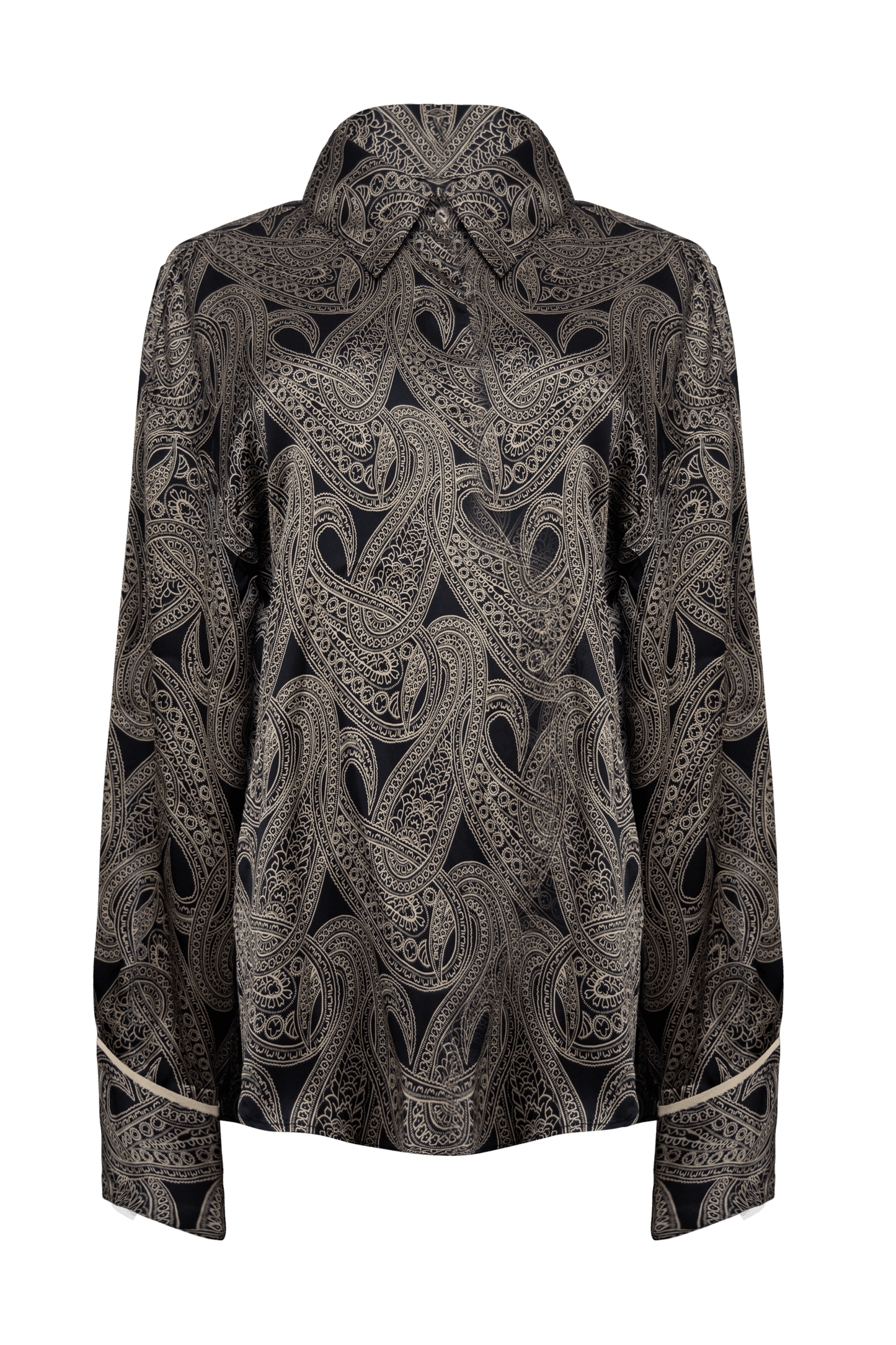 Chris Front Tie Silk Shirt