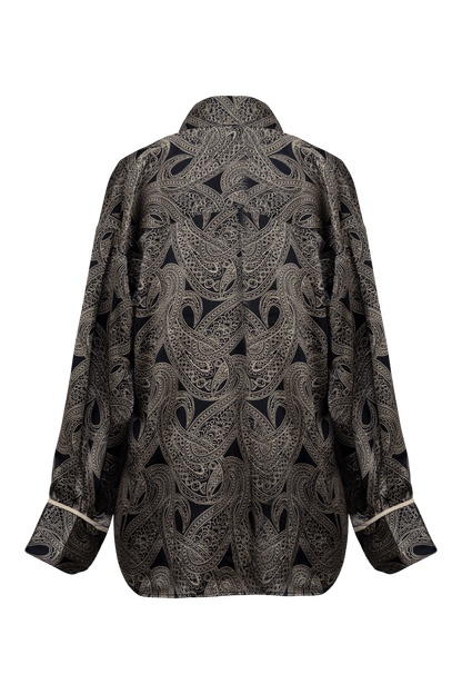Chris Front Tie Silk Shirt
