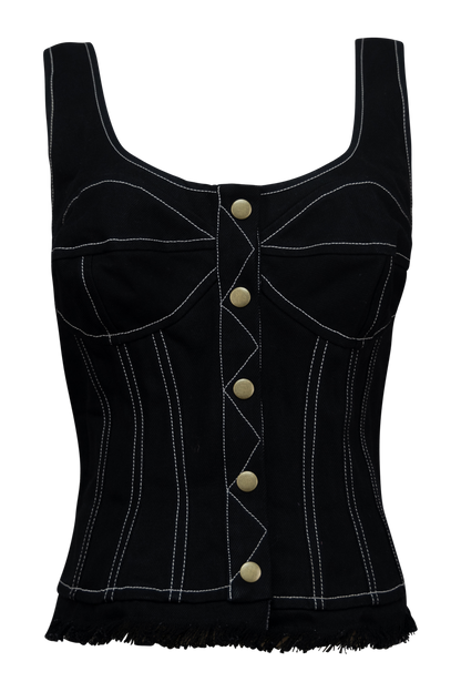 Leslie Denim Bustier Top
