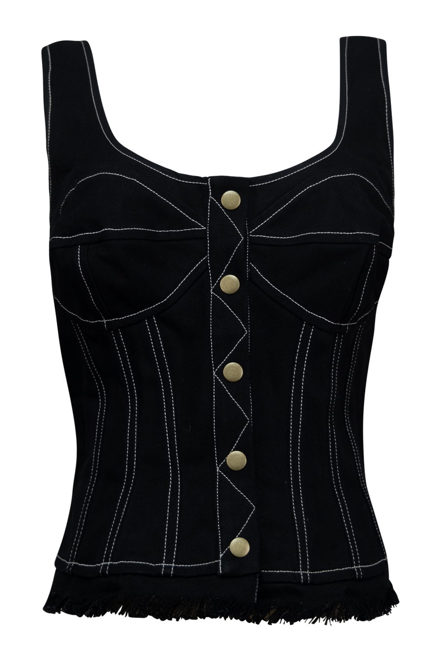 Leslie Denim Bustier Top
