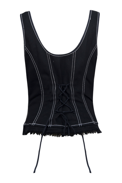 Leslie Denim Bustier Top