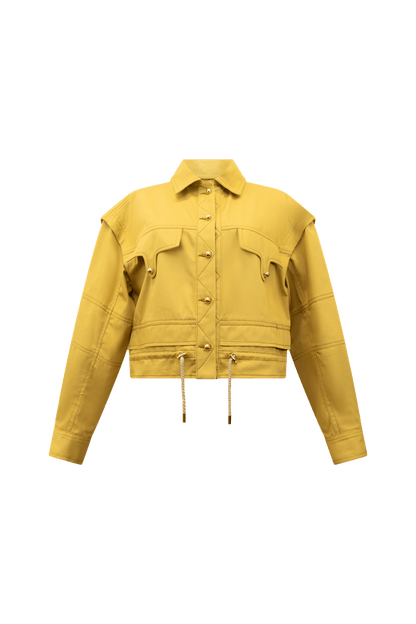 Yellow Cotton Twill Jacket