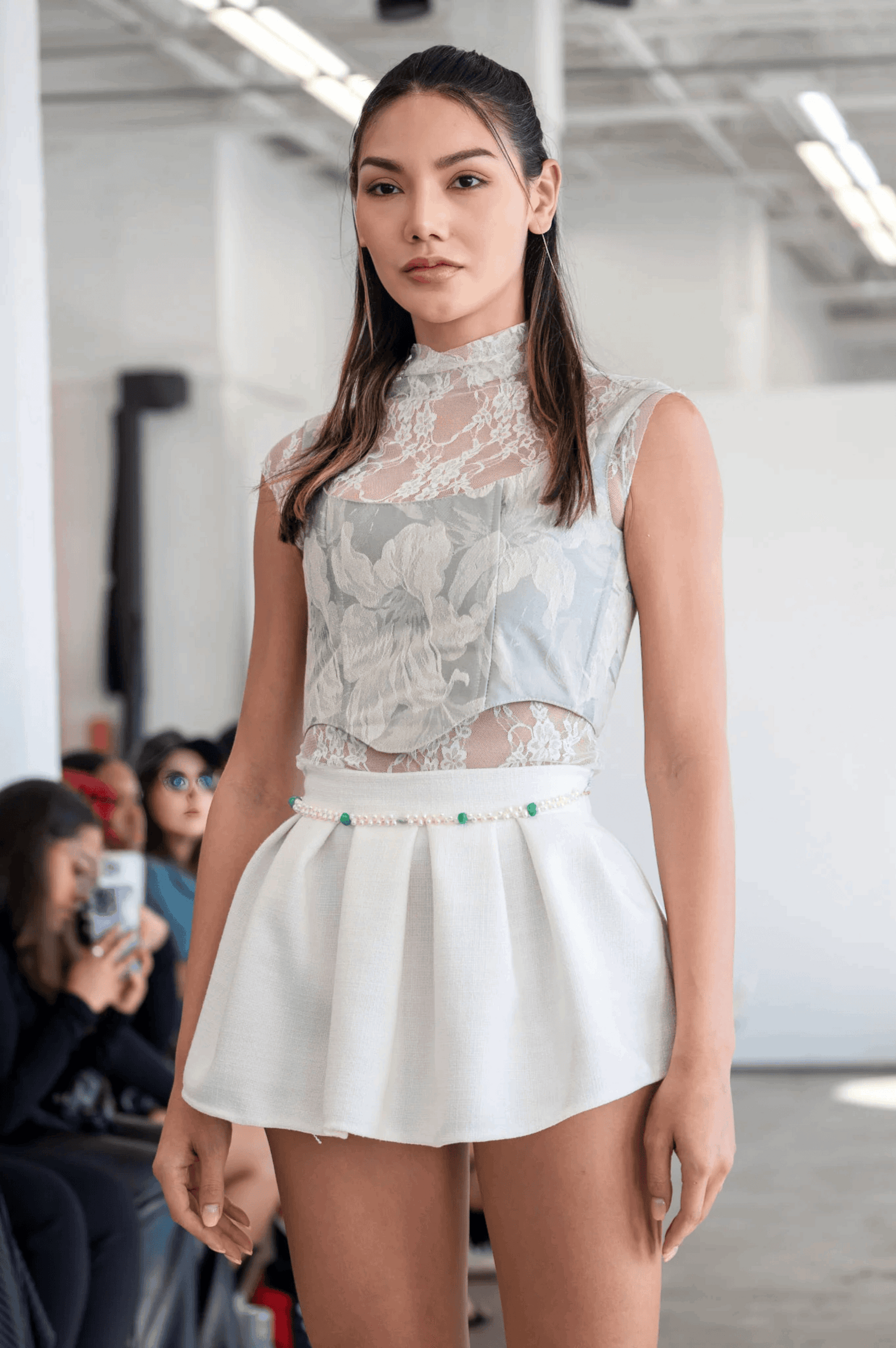 Sage Green Floral Corset Top