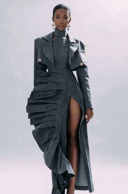 Denim Cropped Blazer