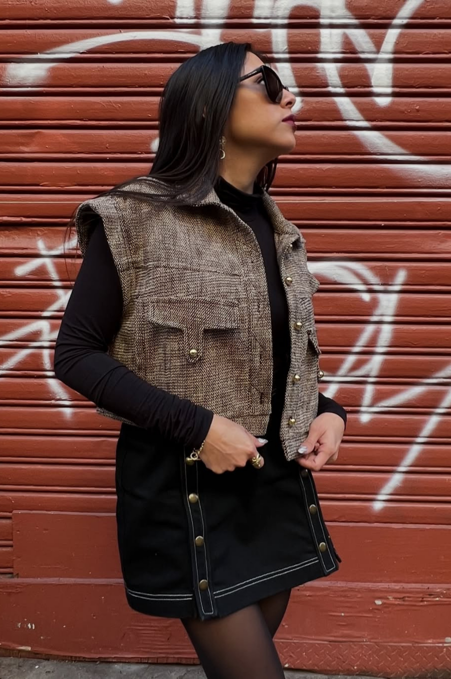 Jeanneth Tweed Vest