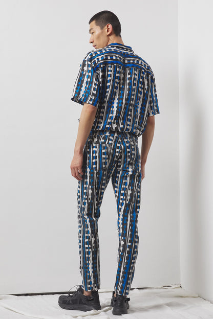 Edona Klein Blue Printed Shirt