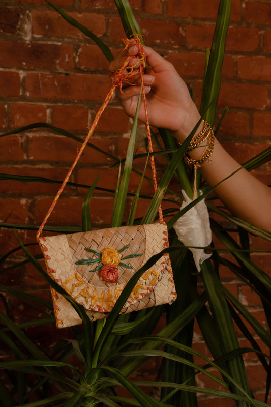 Palm Leaf Straw Wallet Bag