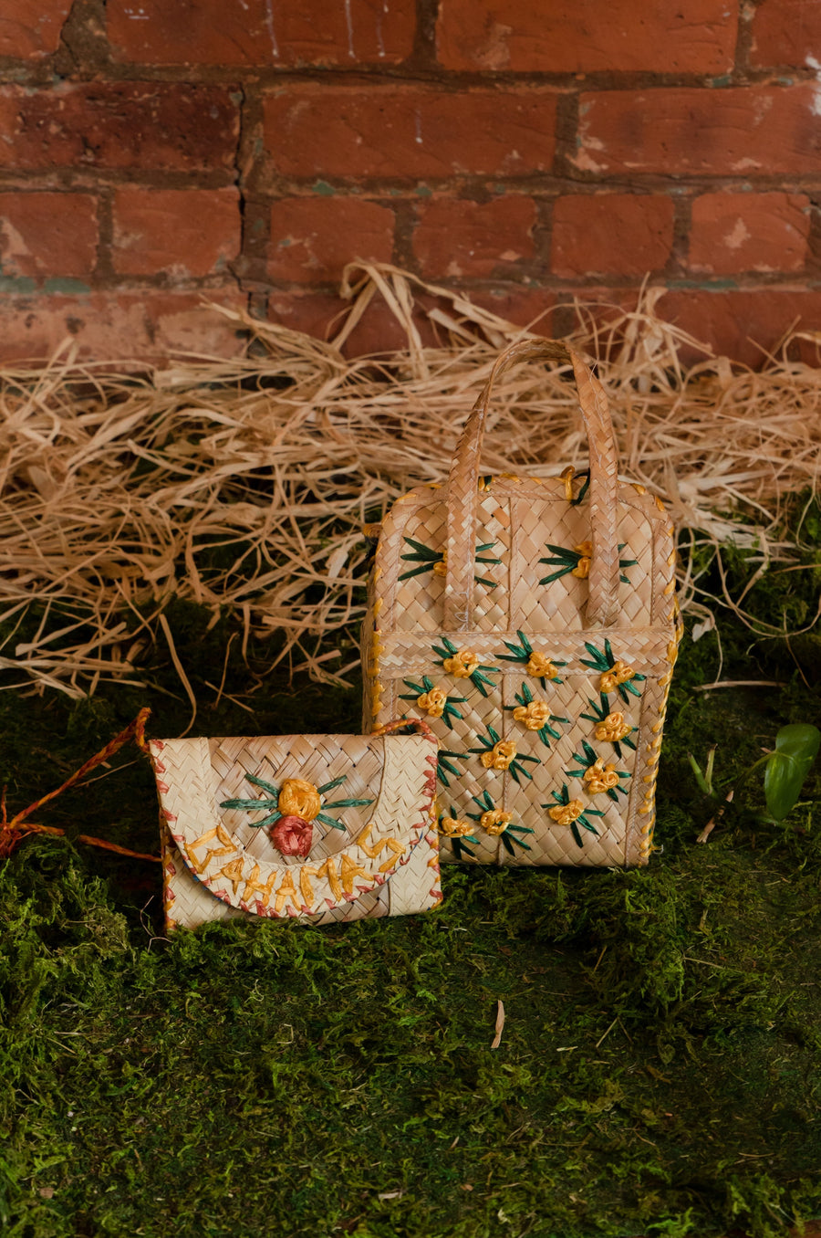 Palm Leaf Straw Handbag