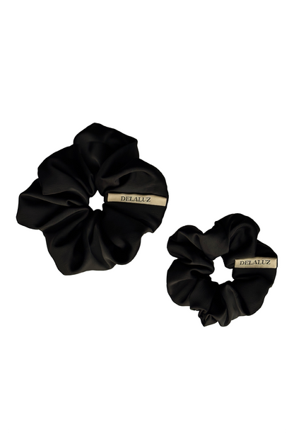 Black Satin Sister Scrunchie
