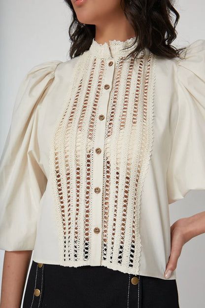 Eva Cotton Lace Blouse