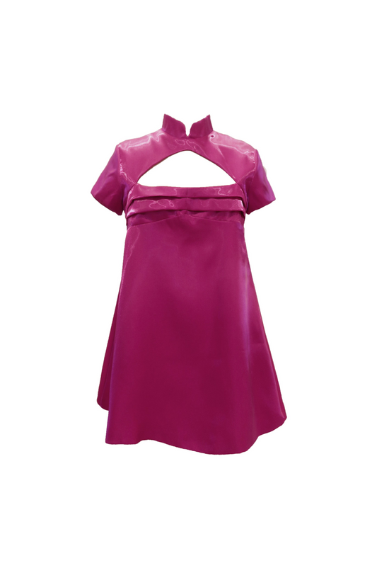 Fuchsia Liquid Babydoll Dress
