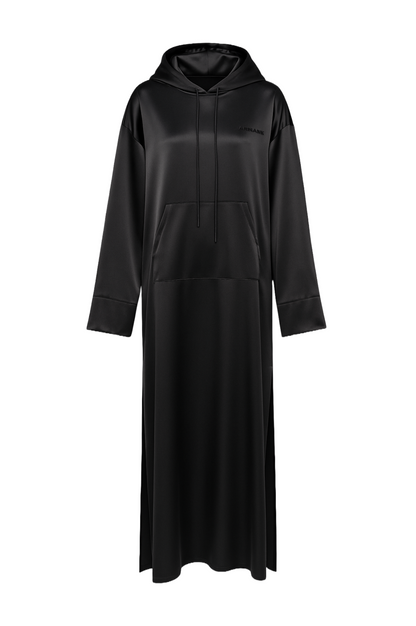 Silk Monogram Hoodie Dress