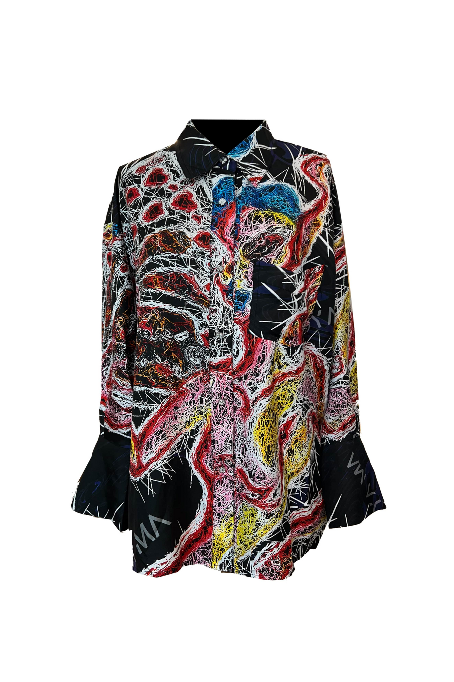 Original Artwork Print Blouse