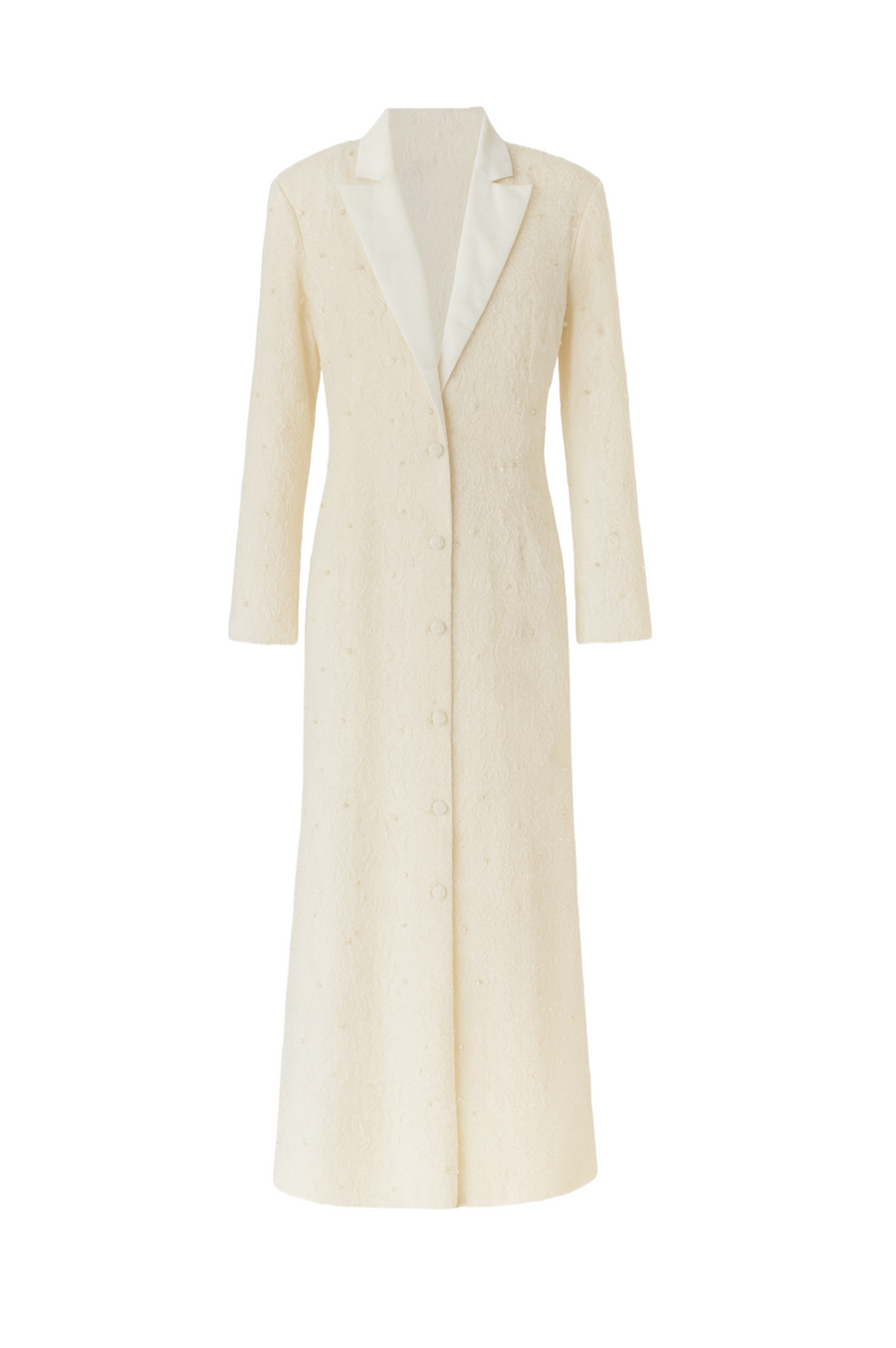 White Pearly Blazer Dress