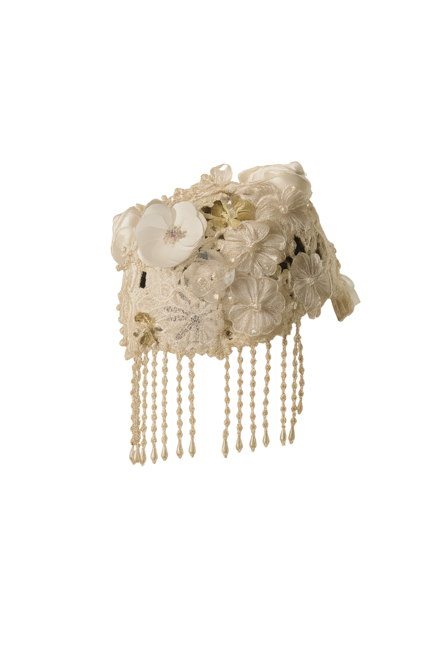 Celeste Hat with Pearl Fringe