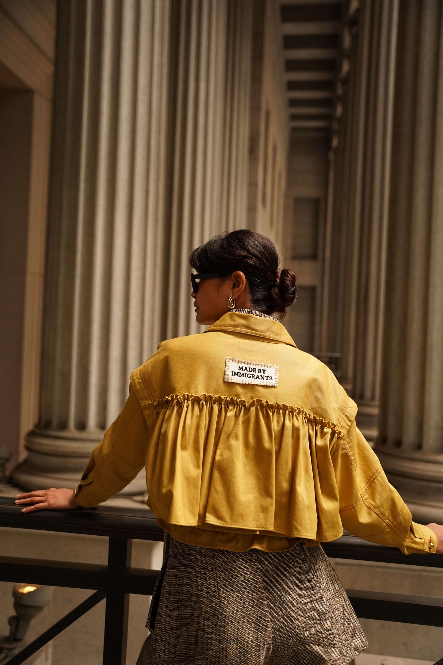 Yellow Cotton Twill Jacket