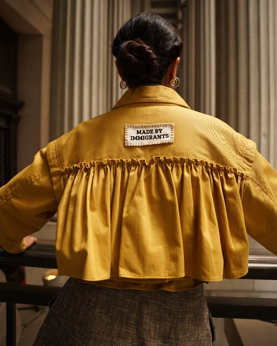 Yellow Cotton Twill Jacket