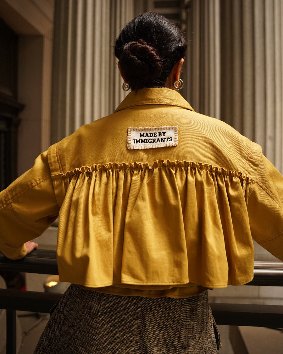 Yellow Cotton Twill Jacket