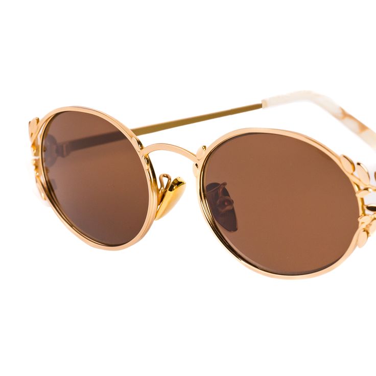 Laurel Oval Sunglasses Brown